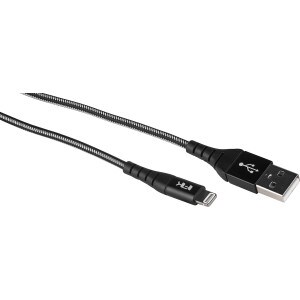 Lightning MFi to USB A Durable Braided Charging and Sync Cable 6 ft. Black